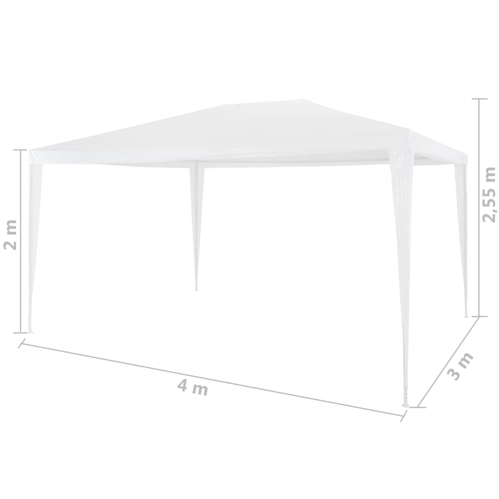 Partytent 3X4 3 x 4 m Wit