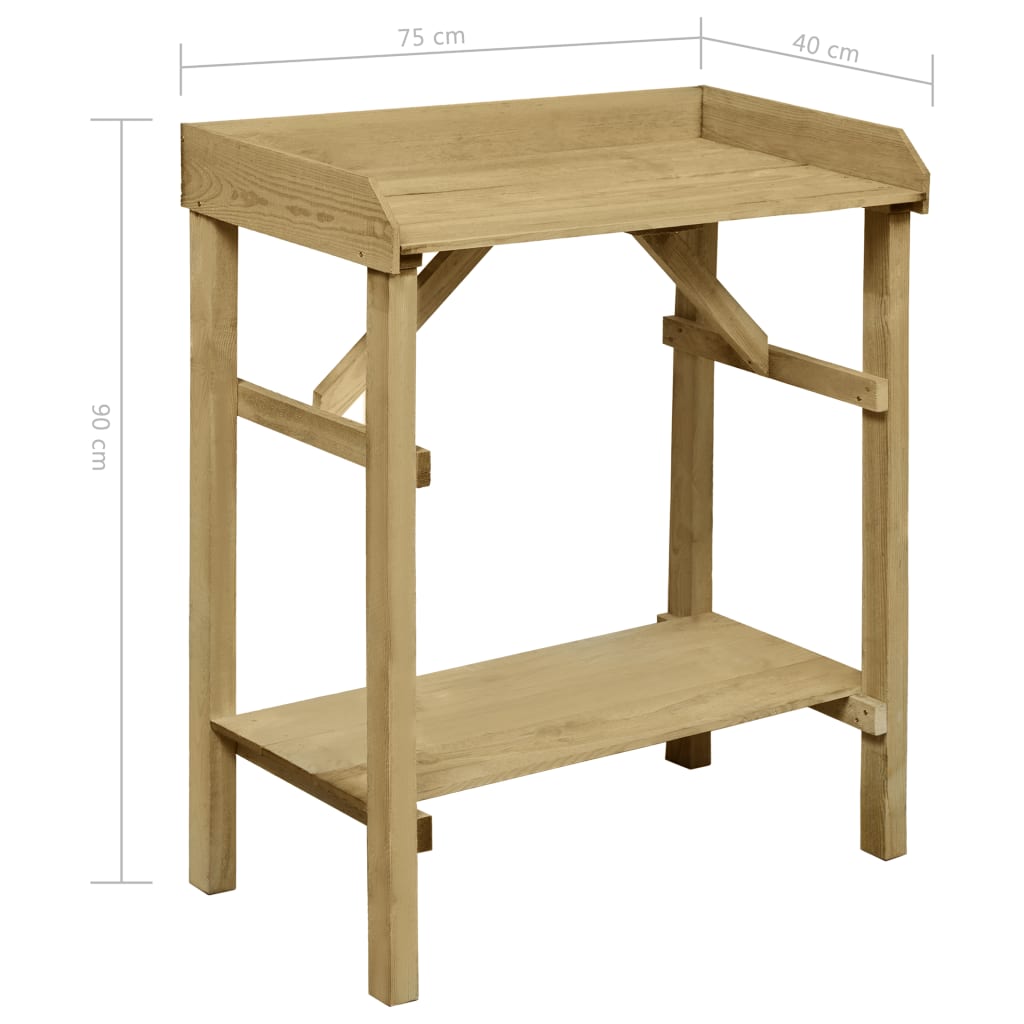 Oppottafel 75X40X90 Cm Geïmpregneerd Grenenhout