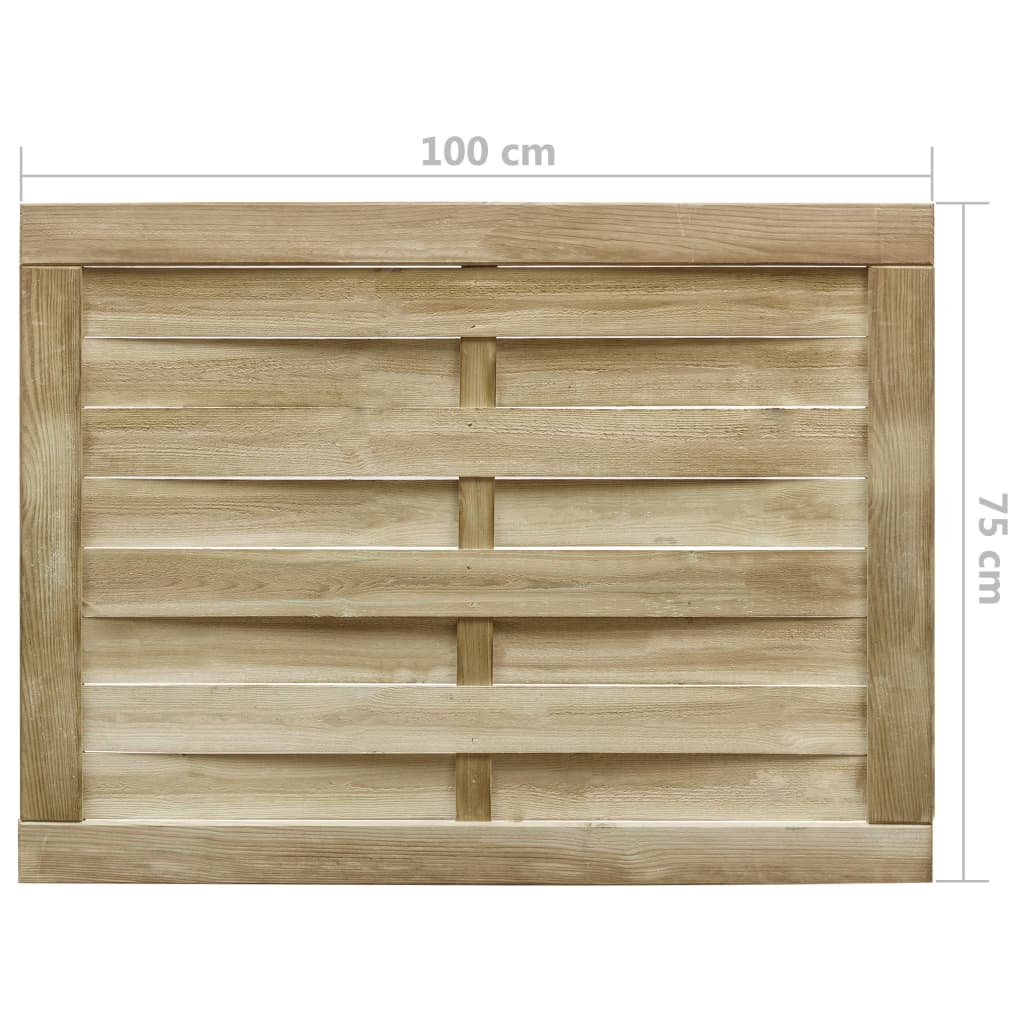 Poort Groen Geïmpregneerd Grenenhout 100 x 75 cm