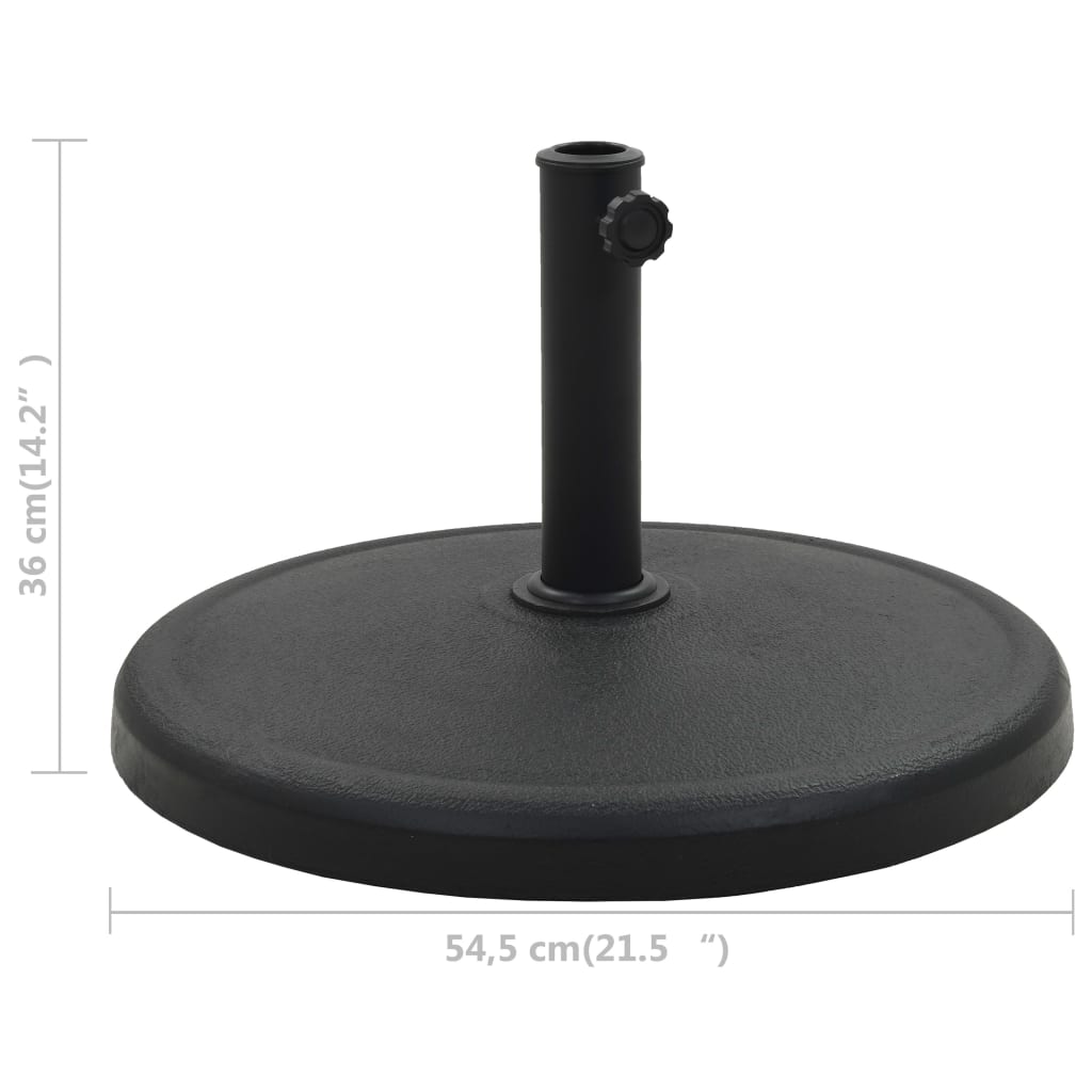 Parasolvoet Polyresin Zwart 19 kg