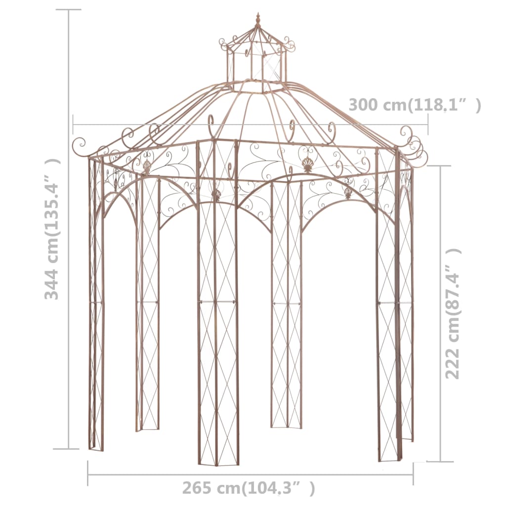 Tuinpaviljoen Ijzer Antiek 3 m