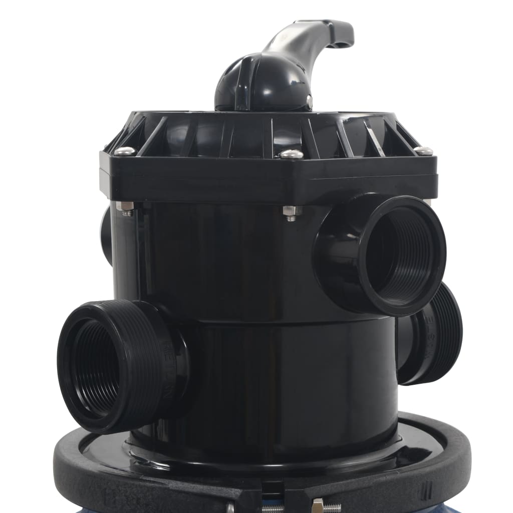 Zwembadzandfilter Met 6-Positie Ventiel Blauw 560 mm