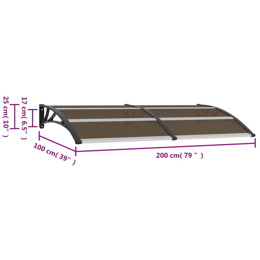 Deurluifel Pc 200 x 100 cm Bruin en zwart