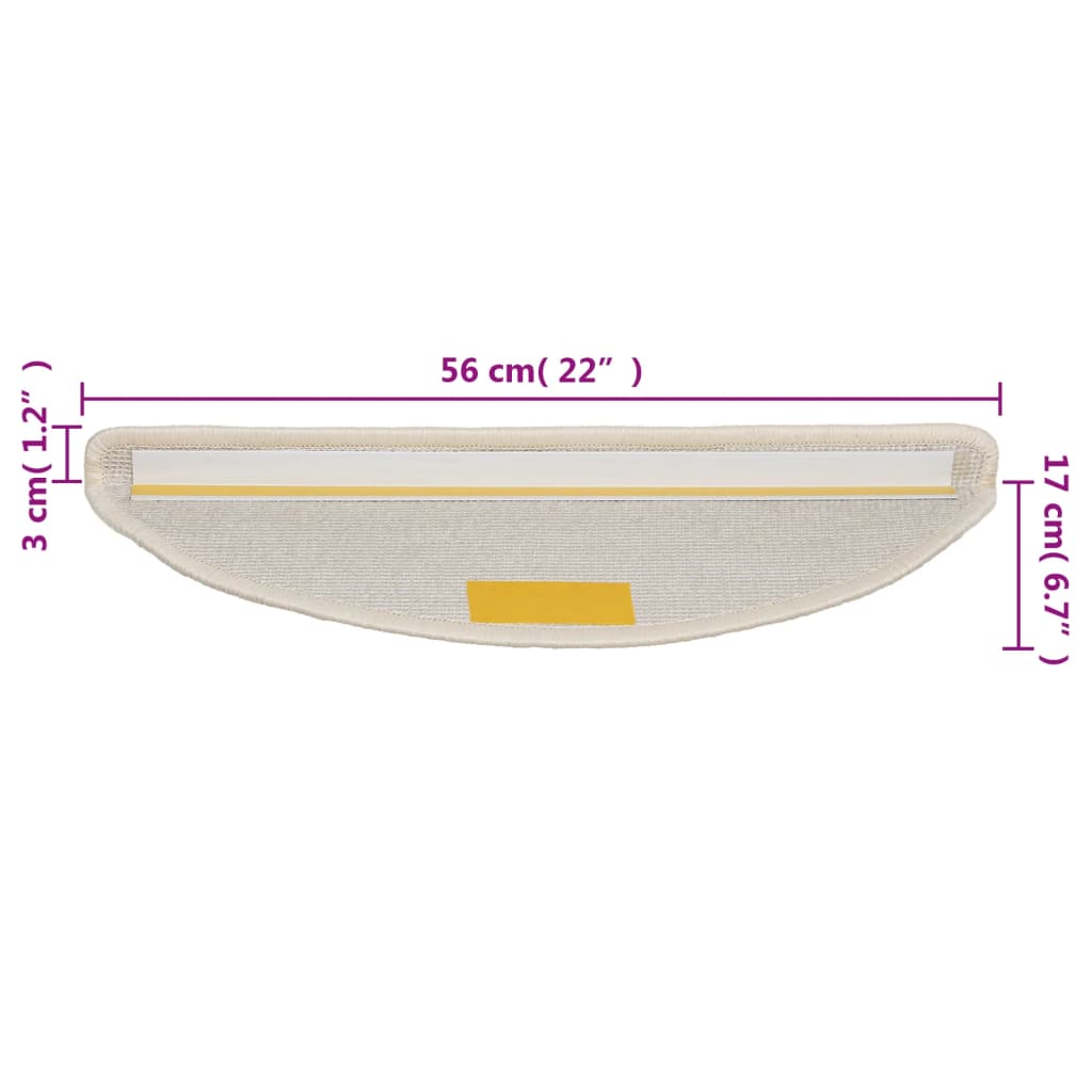 Trapmatten 15 st 56x17x3 cm wit 15 56 x 17 x 3 cm Wit
