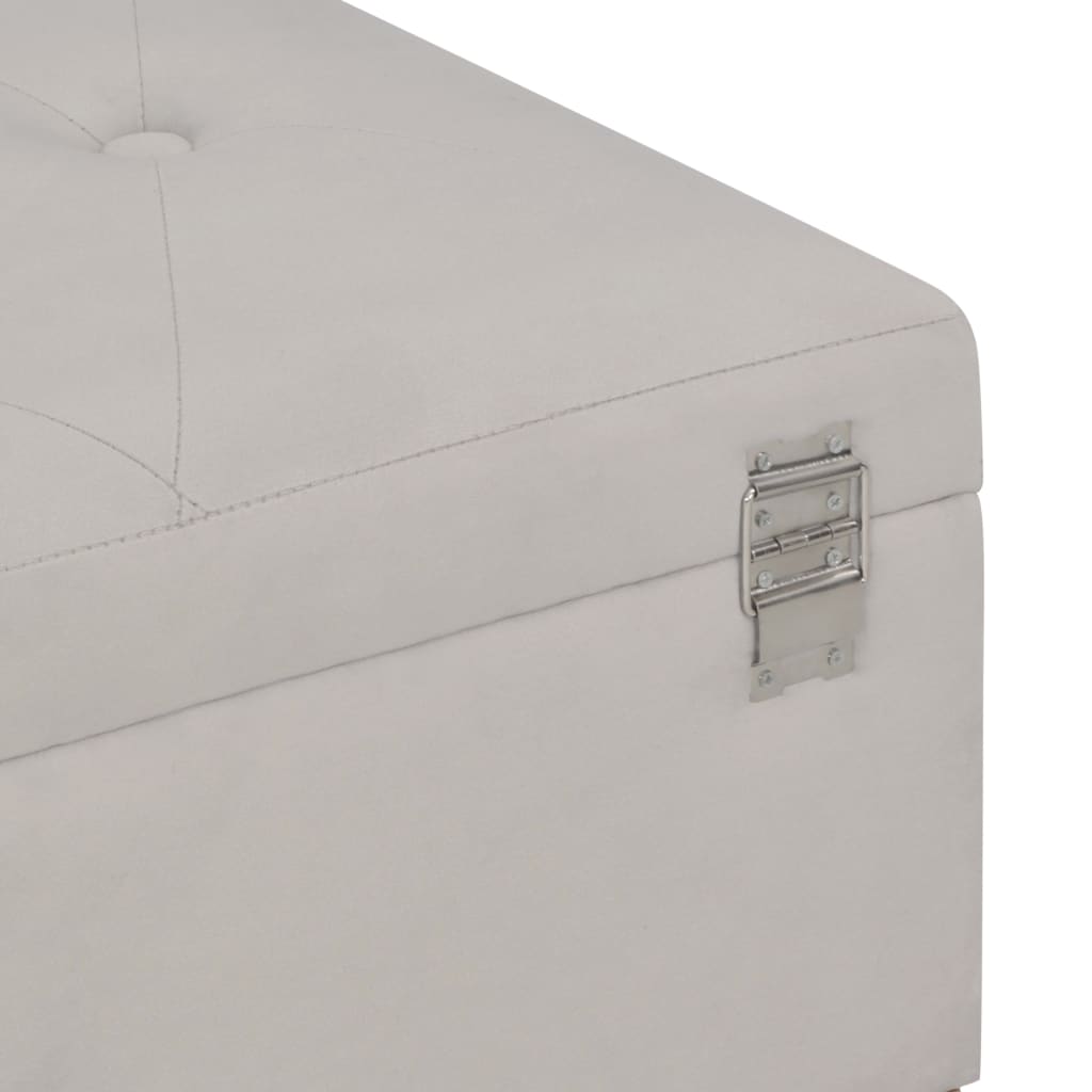 Bankje Met Opbergvak 105 Cm Fluweel Grijs