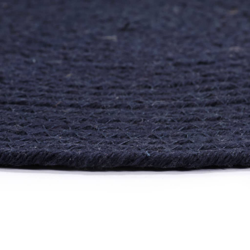 Placemats 4 St Rond 38 Cm Katoen Effen Marineblauw