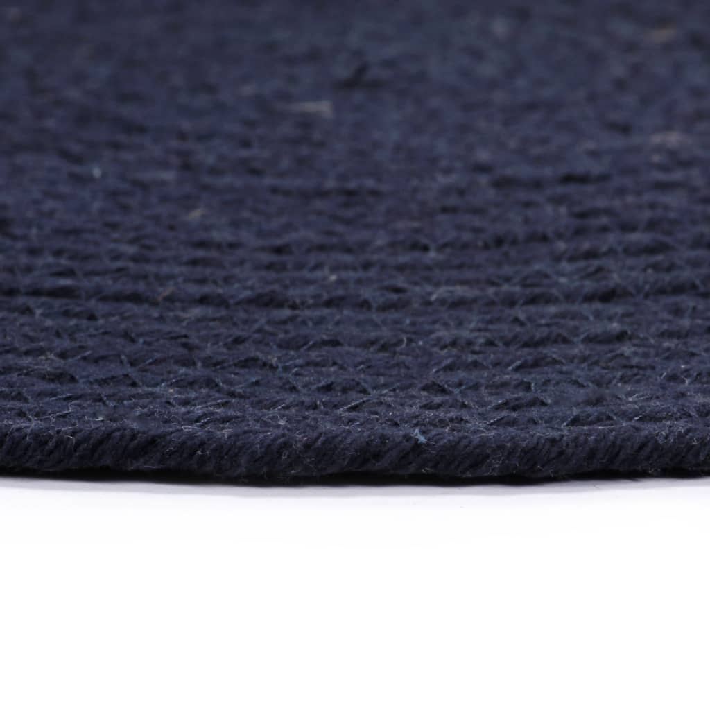 Placemats Rond 38 Cm Effen 6 Marineblauw Katoen