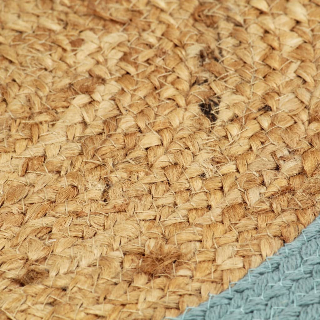 Placemats 6 St 38 Cm Jute En Katoen Natuurlijk En Groen