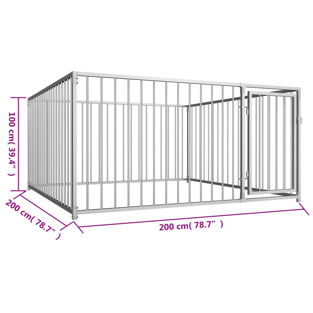 Hondenkennel Voor Buiten 200 x 200 x 100 cm