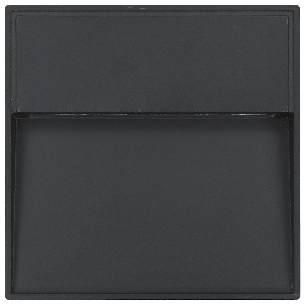 Led-Buitenwandlampen 3 W Zwart Vierkant