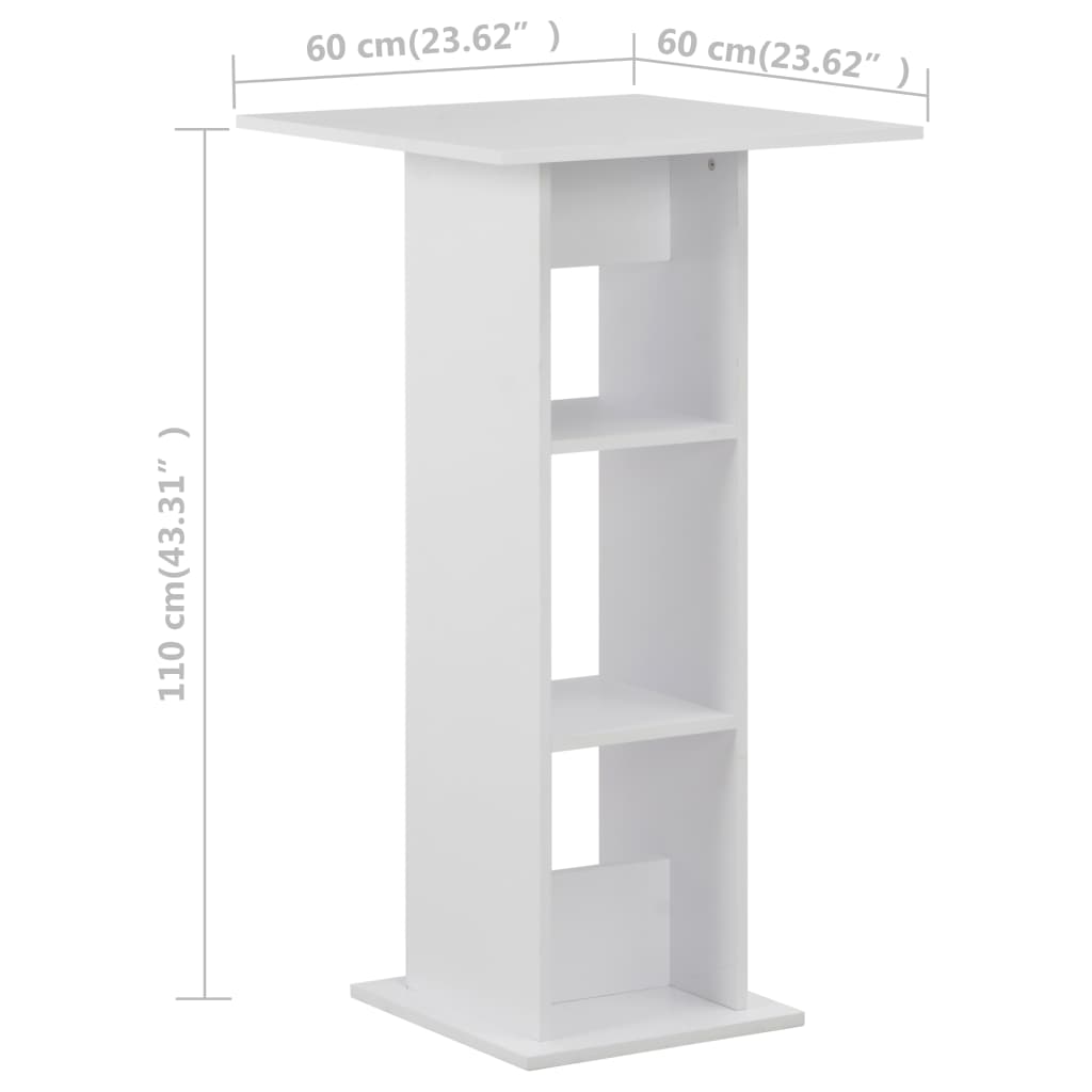 Bartafel 60X60X0 Cm Wit