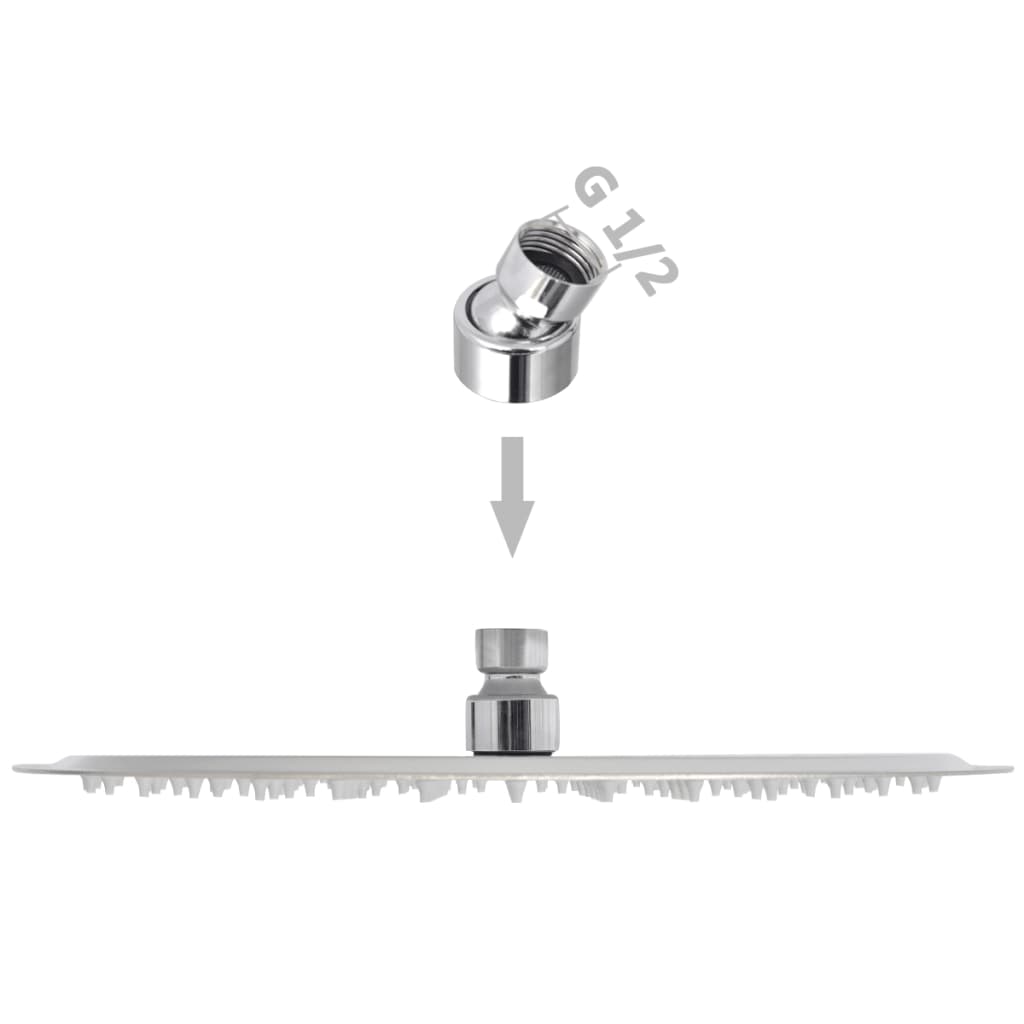 Regendouchekop 2 st rond 30 cm roestvrij staal 2 Ø 30 cm