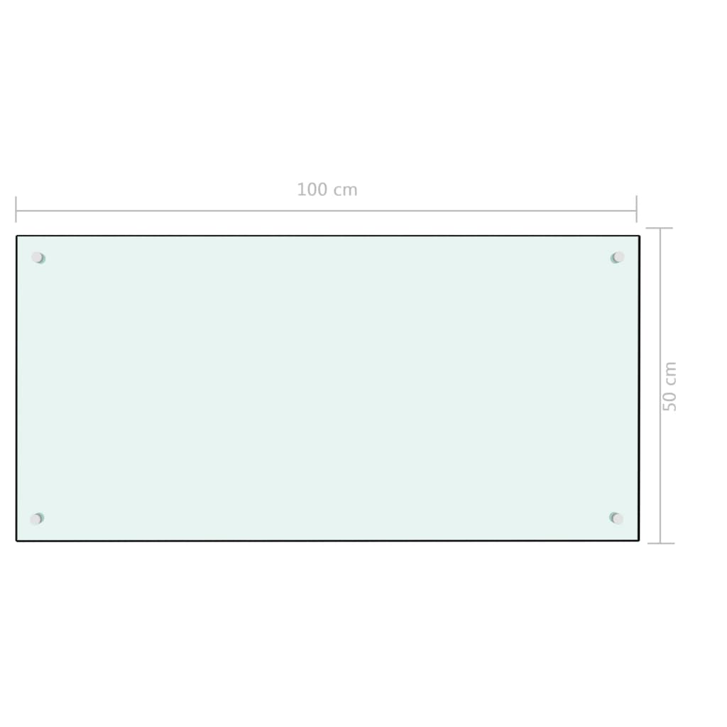 Spatscherm Keuken Gehard Glas 100 x 50 cm Wit