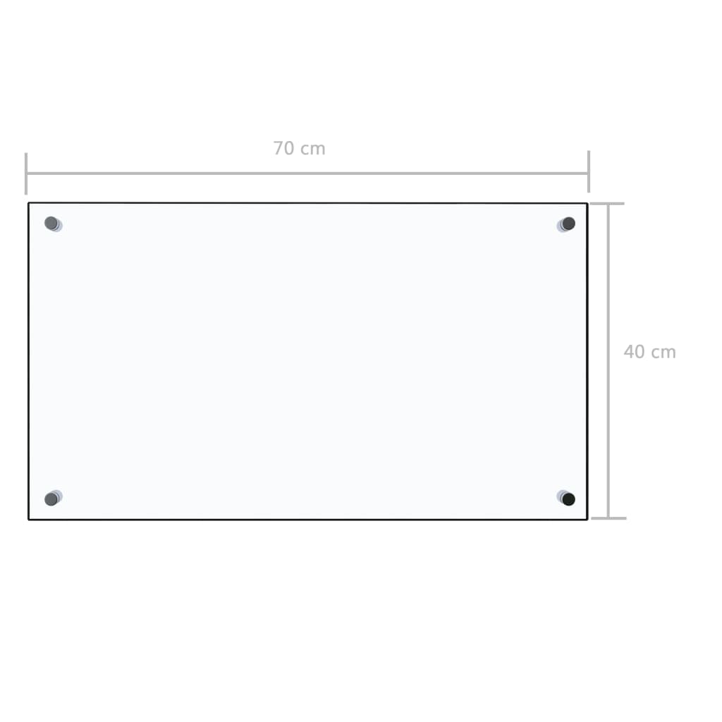 Spatscherm Keuken Gehard Glas Transparant 70 x 40 cm Doorzichtig