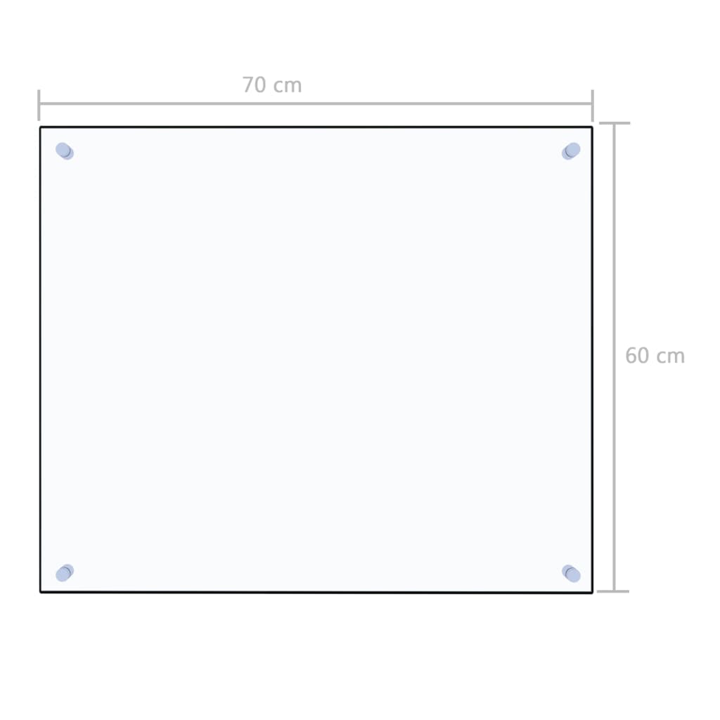 Spatscherm Keuken Gehard Glas Transparant 70 x 60 cm Doorzichtig