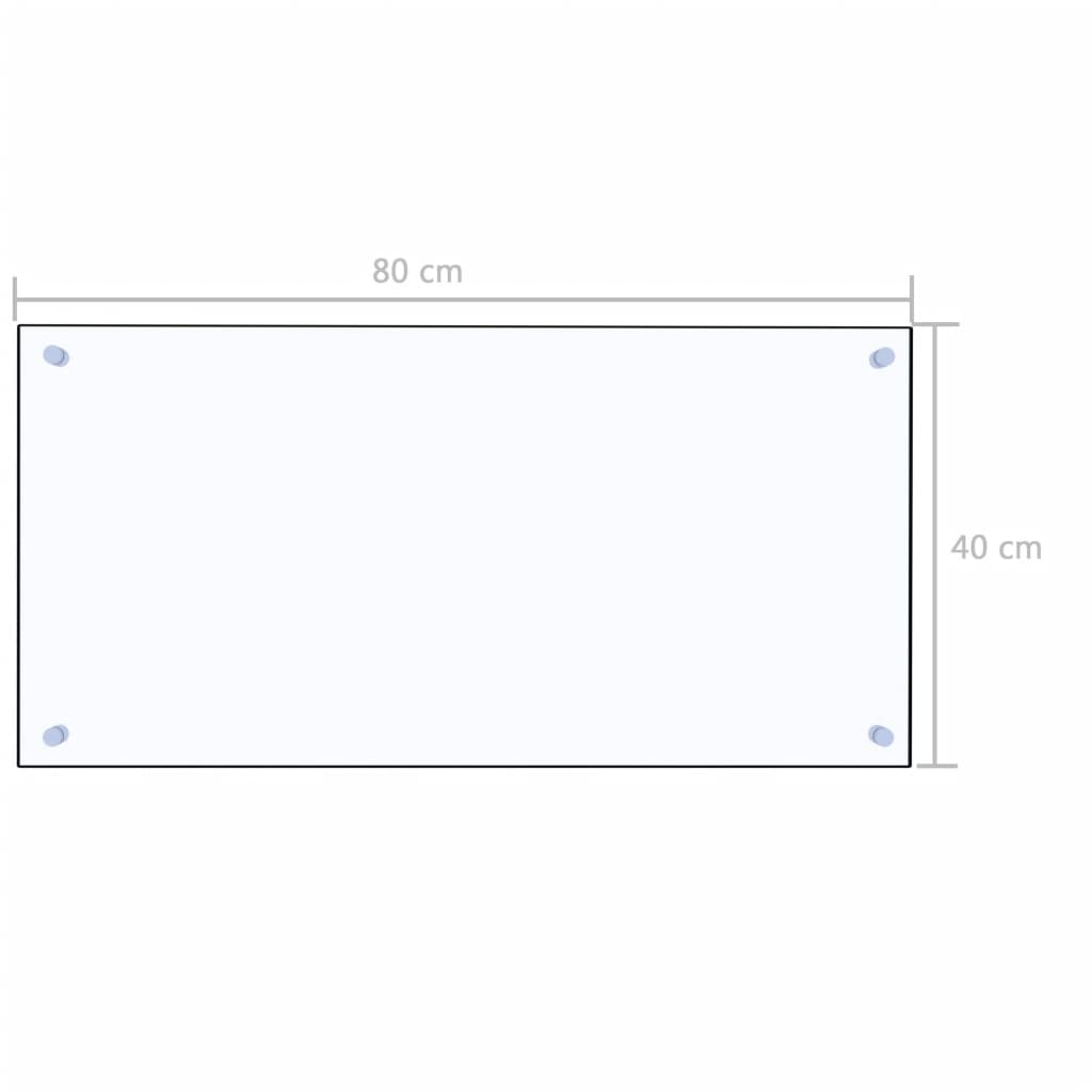 Spatscherm Keuken Gehard Glas Transparant 80 x 40 cm Doorzichtig