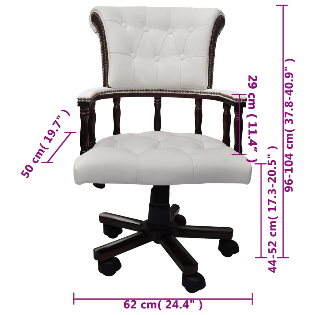 Kantoorstoel Draaibaar Wit