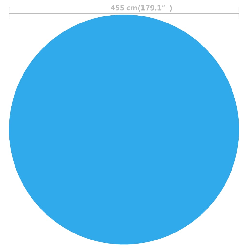 Solar zwembadfolie drijvend rond 455 cm PE blauw Ø 455 cm Blauw