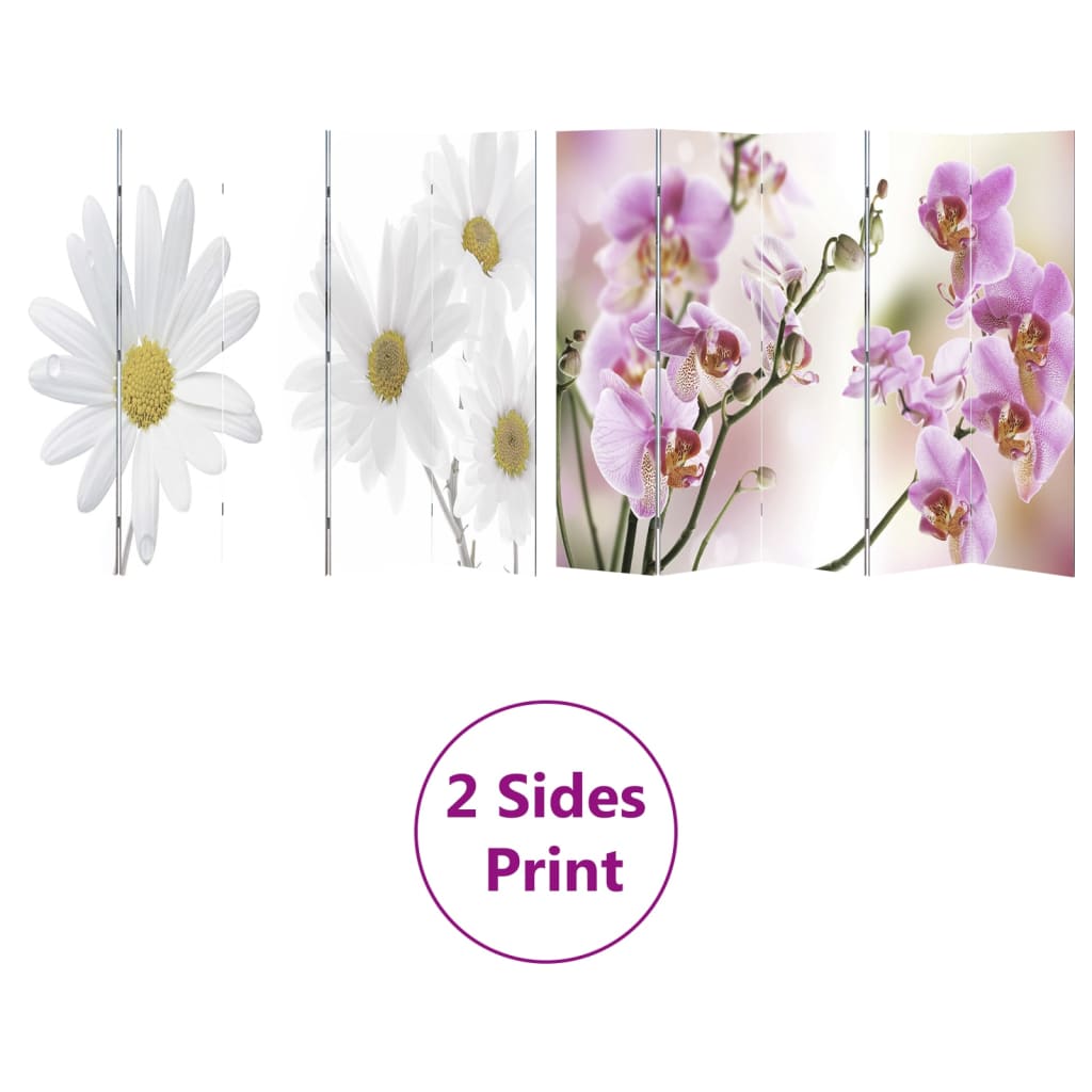 Kamerscherm Inklapbaar Bloem 200X170 Cm 5 Roze