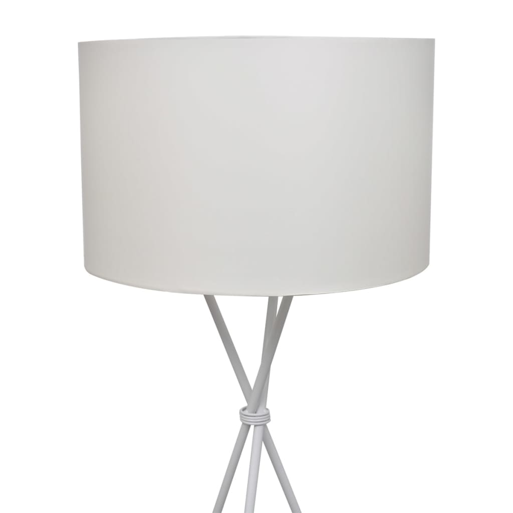 Vloerlamp inclusief lampenkap wit Wit