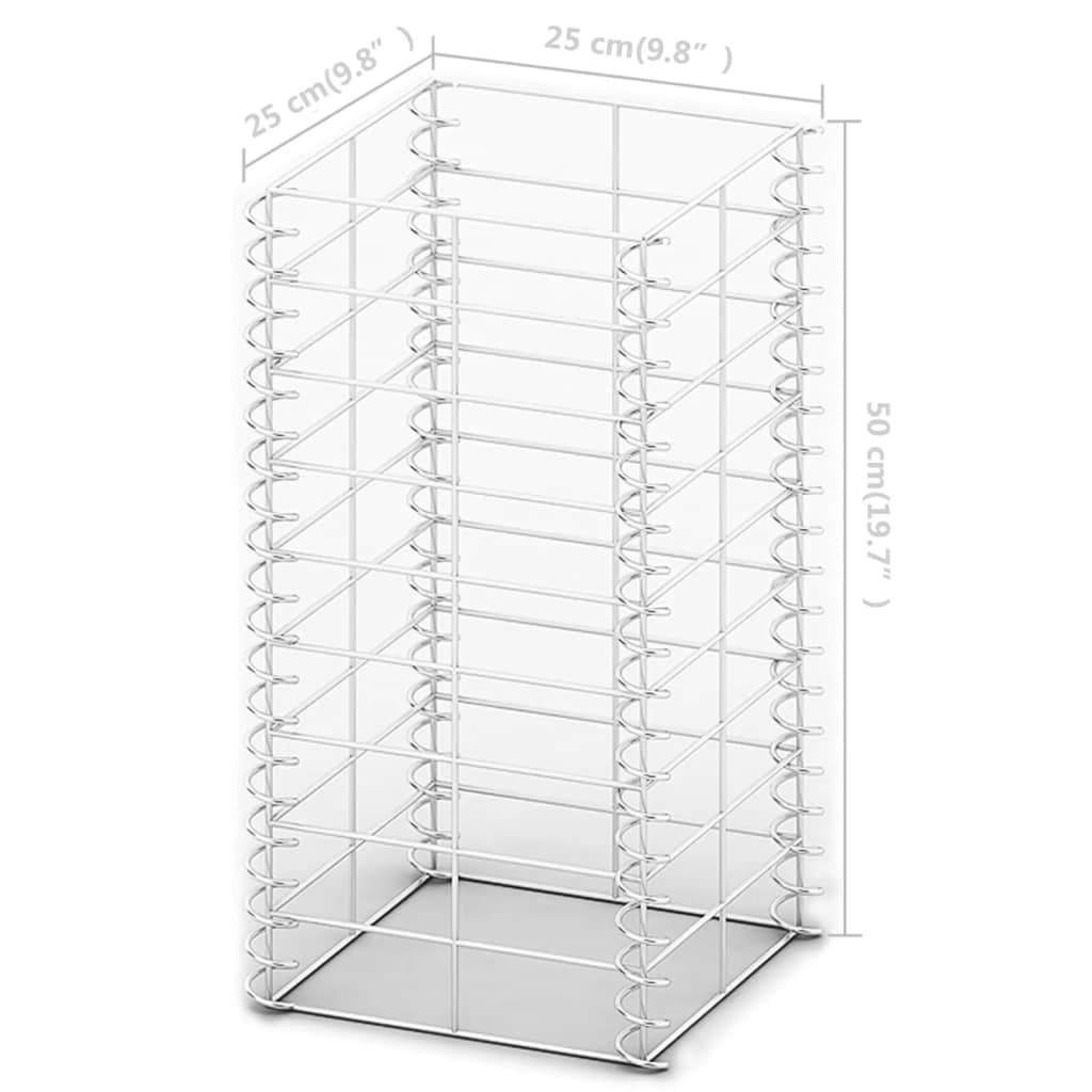 -Delige Schanskorfset Gegalvaniseerd Draad 25 x 25 x 50 cm