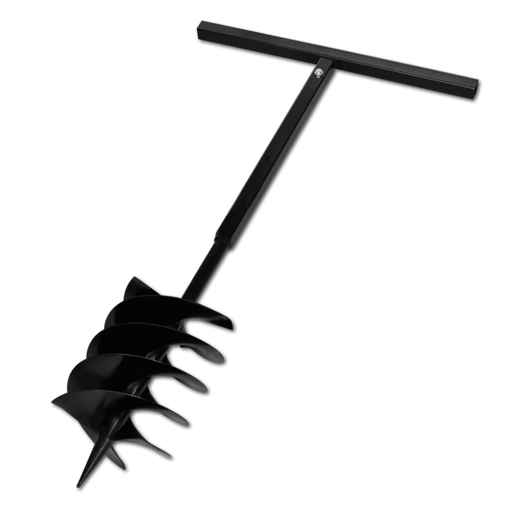 Grondboor Met Handvat En Schroefkop (Dubbele Schroef) 80 Mm (Zwart)