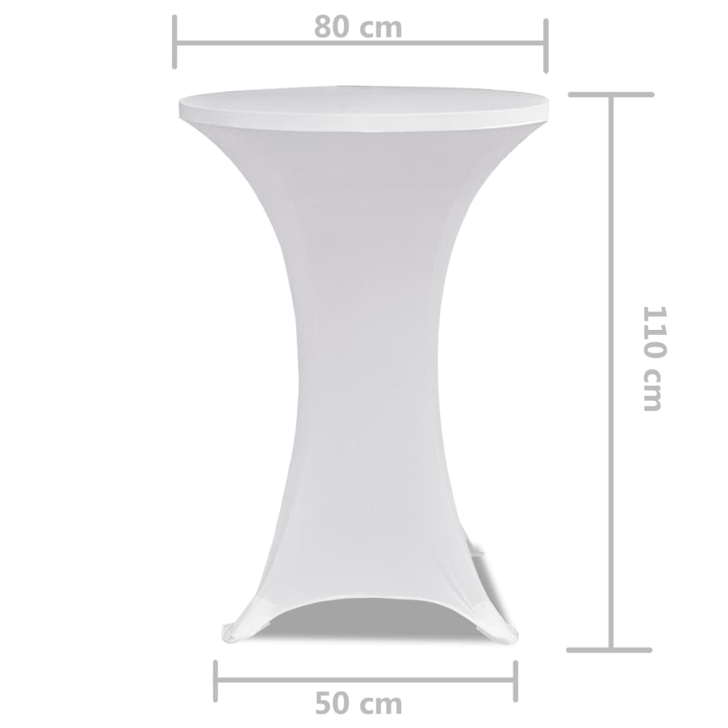 Statafelhoes Stretch Ø80Cm ( Stuks) 2 80 cm Wit