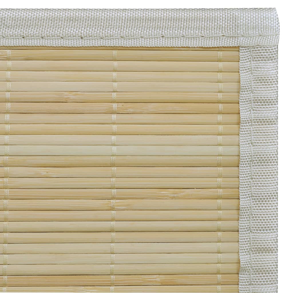Tapijt Rechthoekig Bamboe Naturel 80 x 300 cm Beige