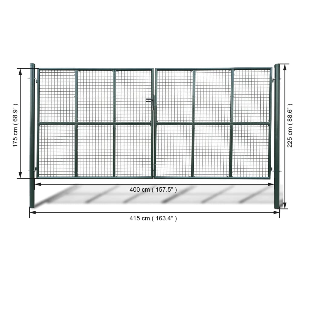 Tuinpoort (gevlochten / 415 x 225 cm / 400 x 175 cm) Groen