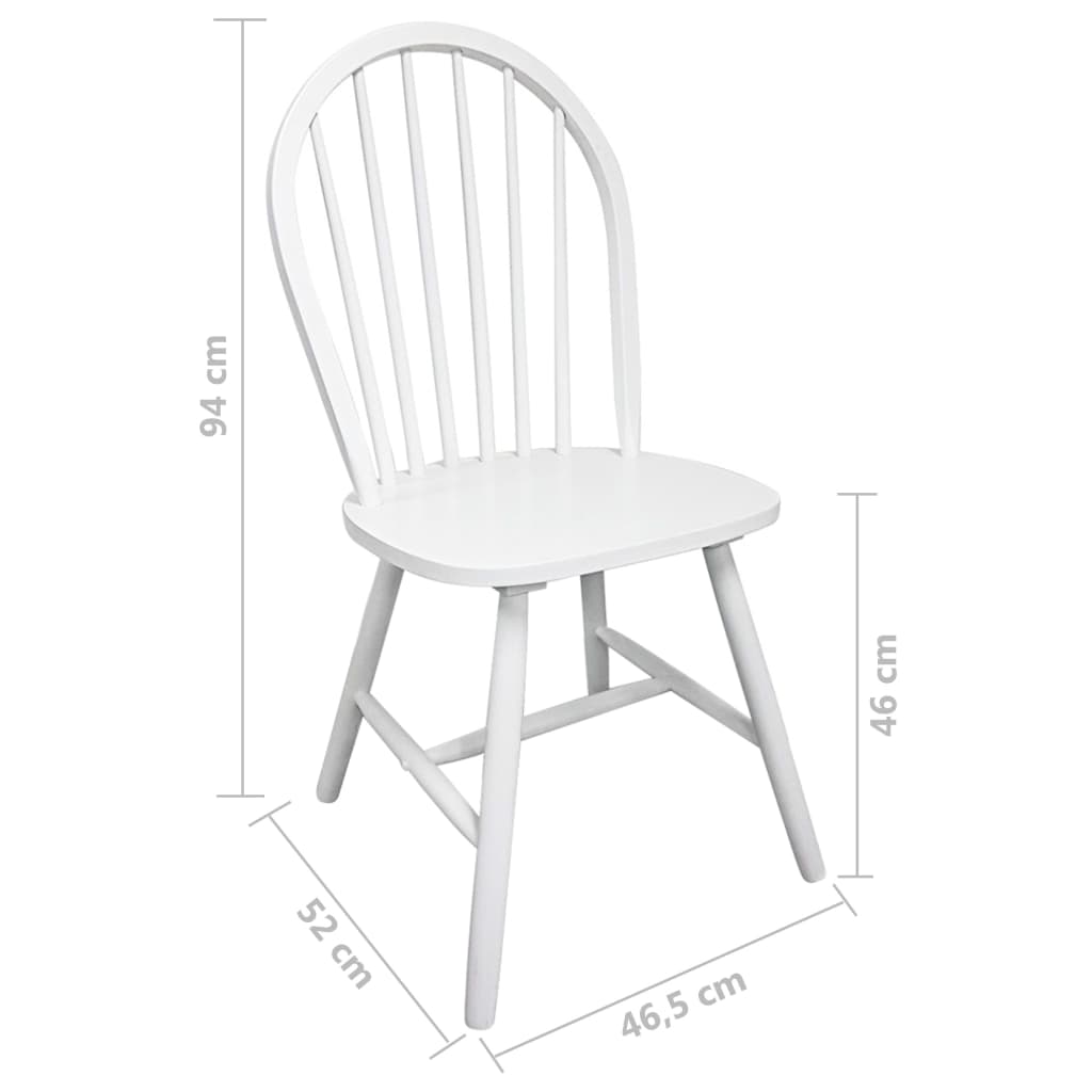 Eetkamerstoelen Massief Rubberwood 2