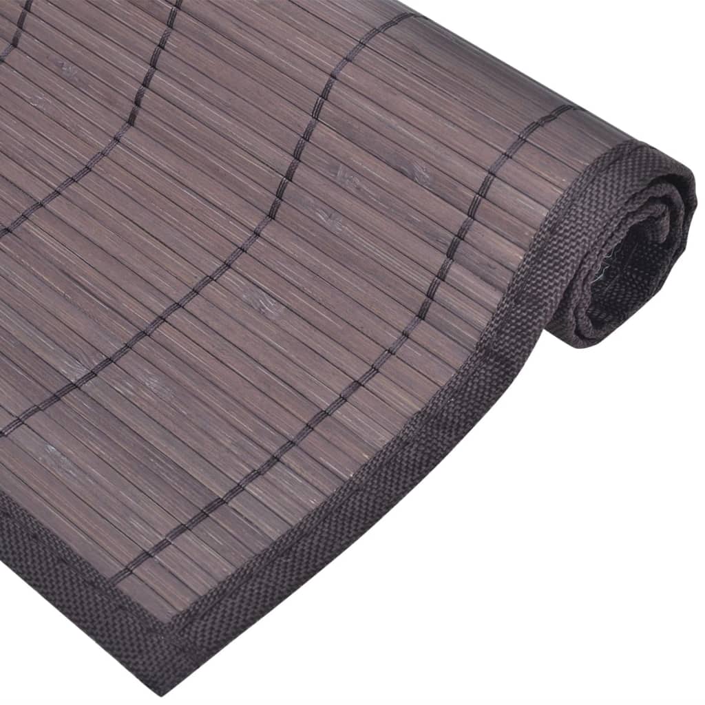 6 Placemats Bamboe 30 X 45 Cm Donkerbruin