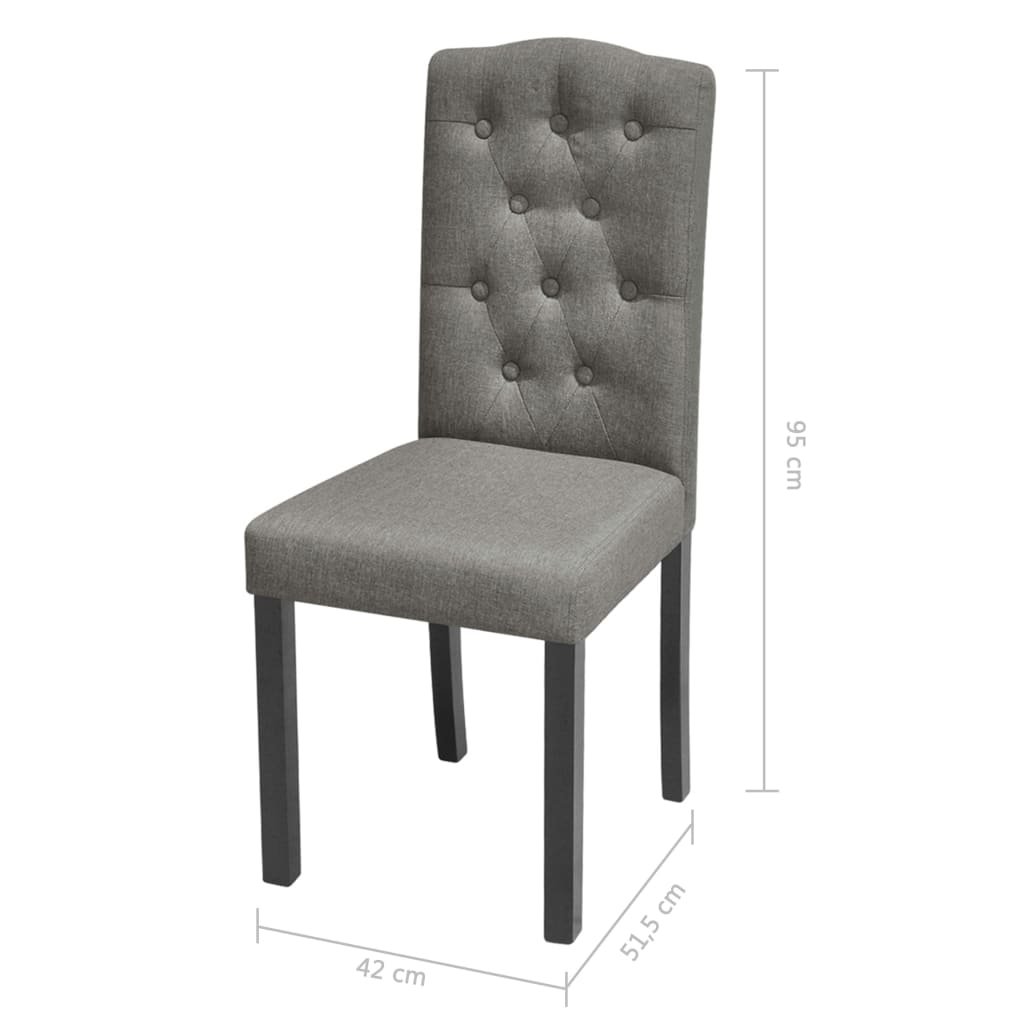 Eetkamerstoelen Stof 4 Grijs