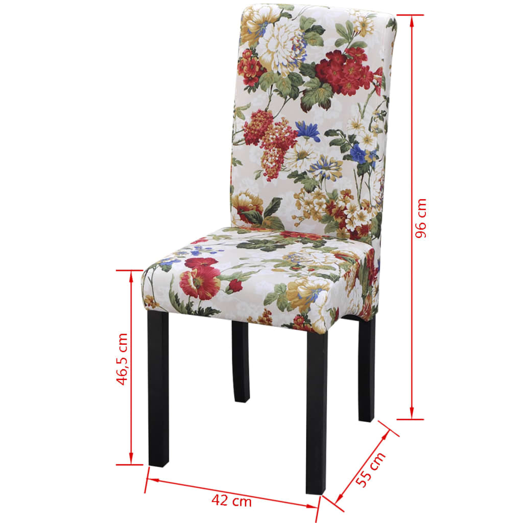 Eetkamerstoelen Stof Meerkleurig 4