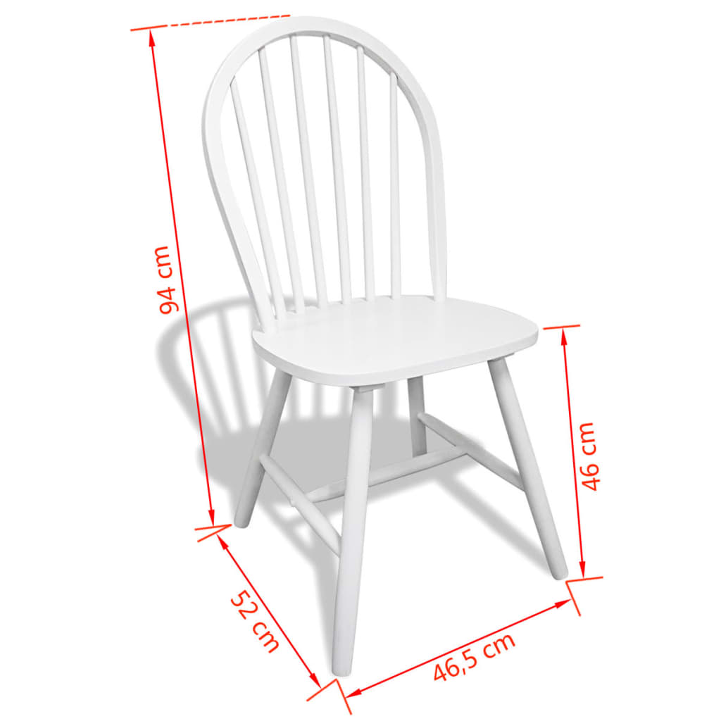 Eetkamerstoelen Massief Rubberwood 6