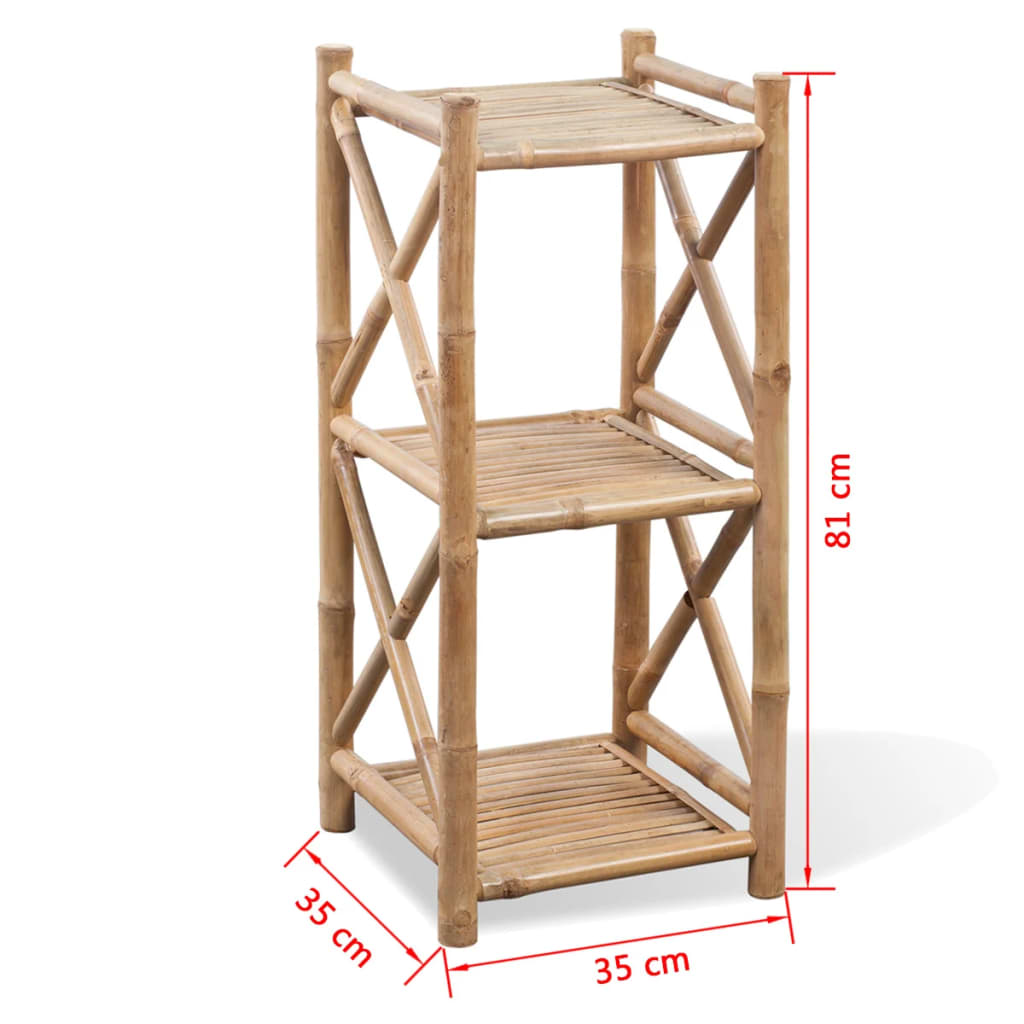 Rek Bamboe Drie Lagen 81 cm
