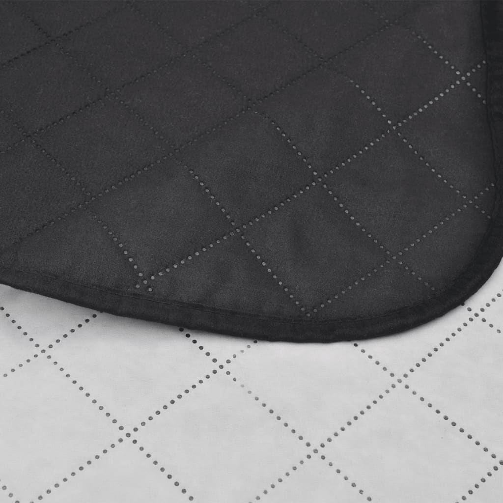 Bedsprei Gewatteerd Dubbelzijdig 220X240 Cm Zwart/Wit 1 220 x 240 cm Zwart en wit