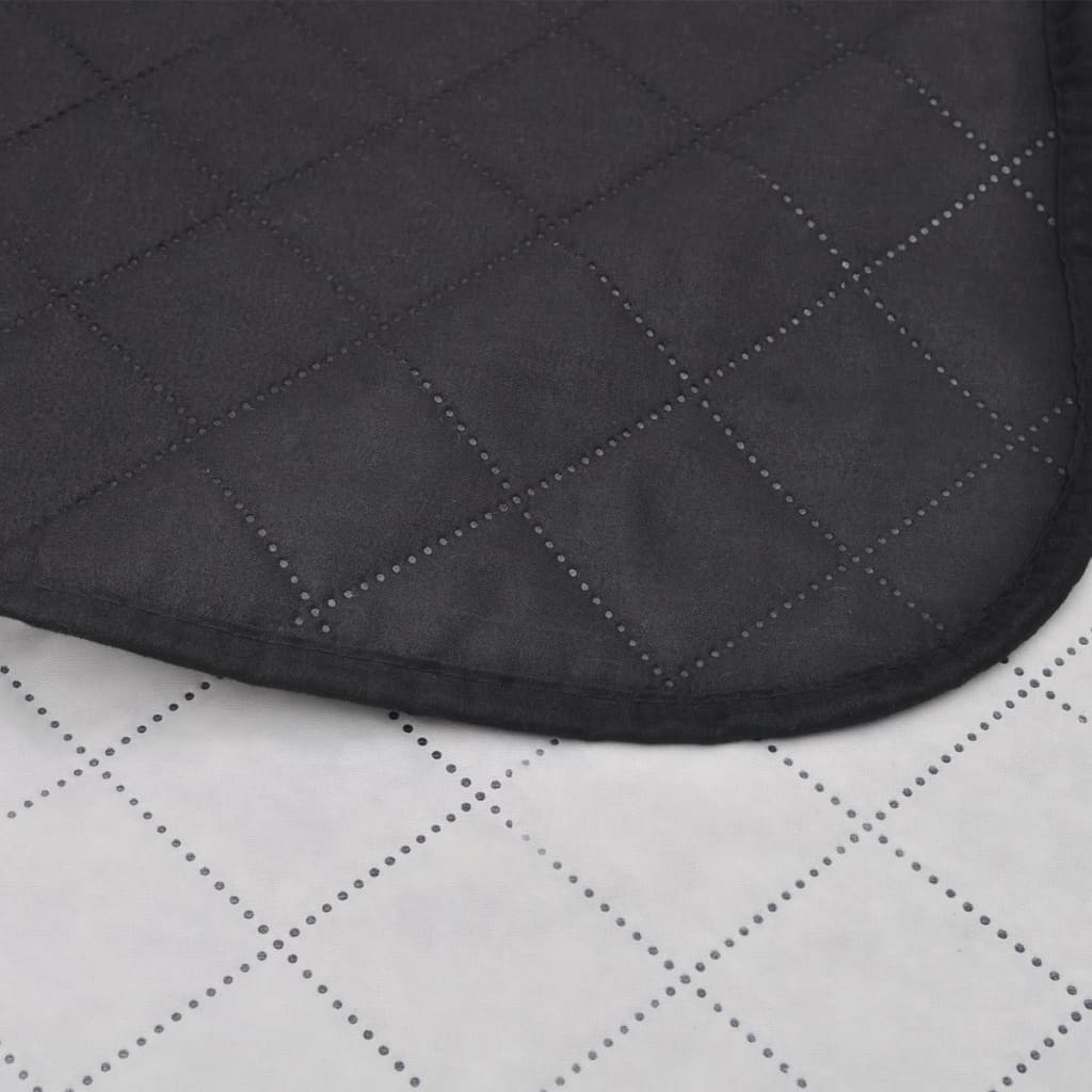 Bedsprei Gewatteerd Dubbelzijdig 230X260 Cm Zwart/Wit 230 x 260 cm Zwart en wit