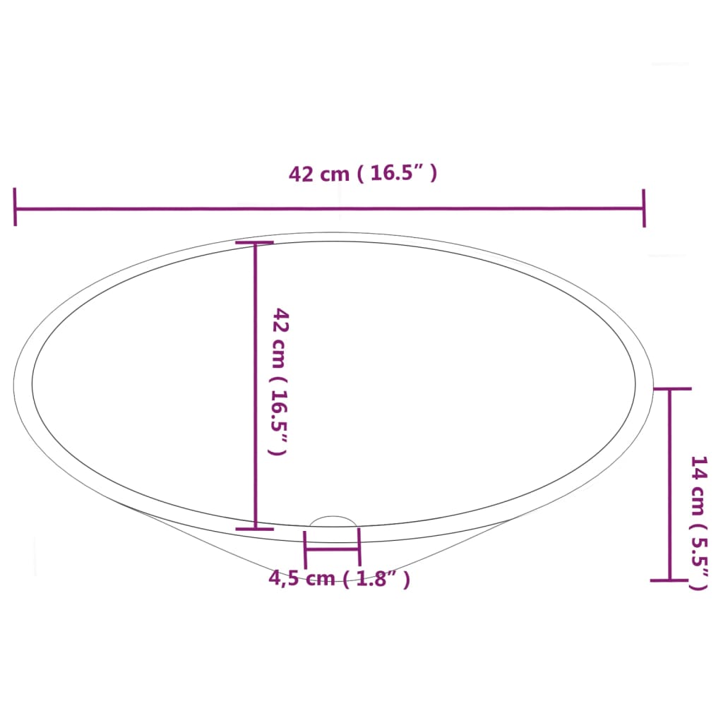 Wasbakken 2 St 42X42X14 Cm Keramiek Wit