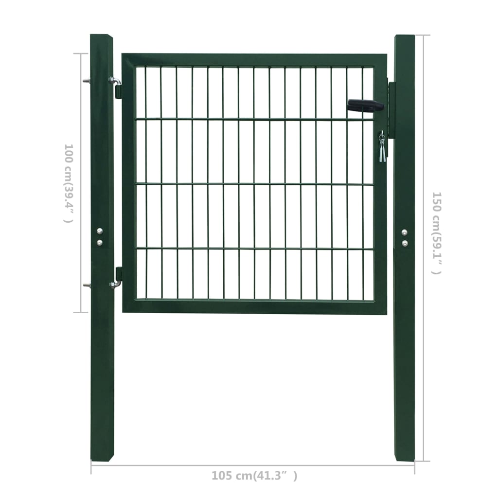 Poort Staal 105 x 150 cm Groen