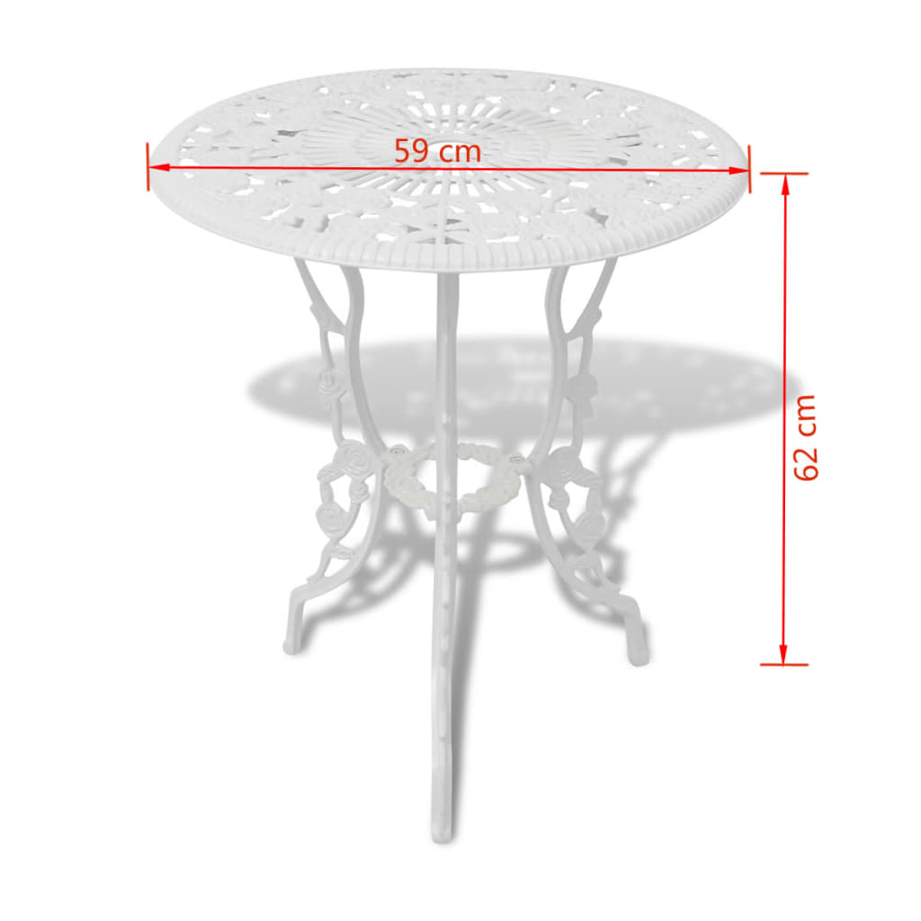 -Delige Bistroset Gietaluminium Wit