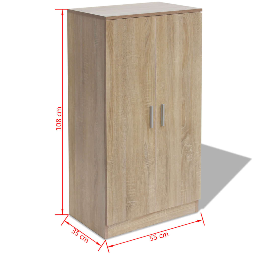 Schoenenkast 7 Planken Eiken