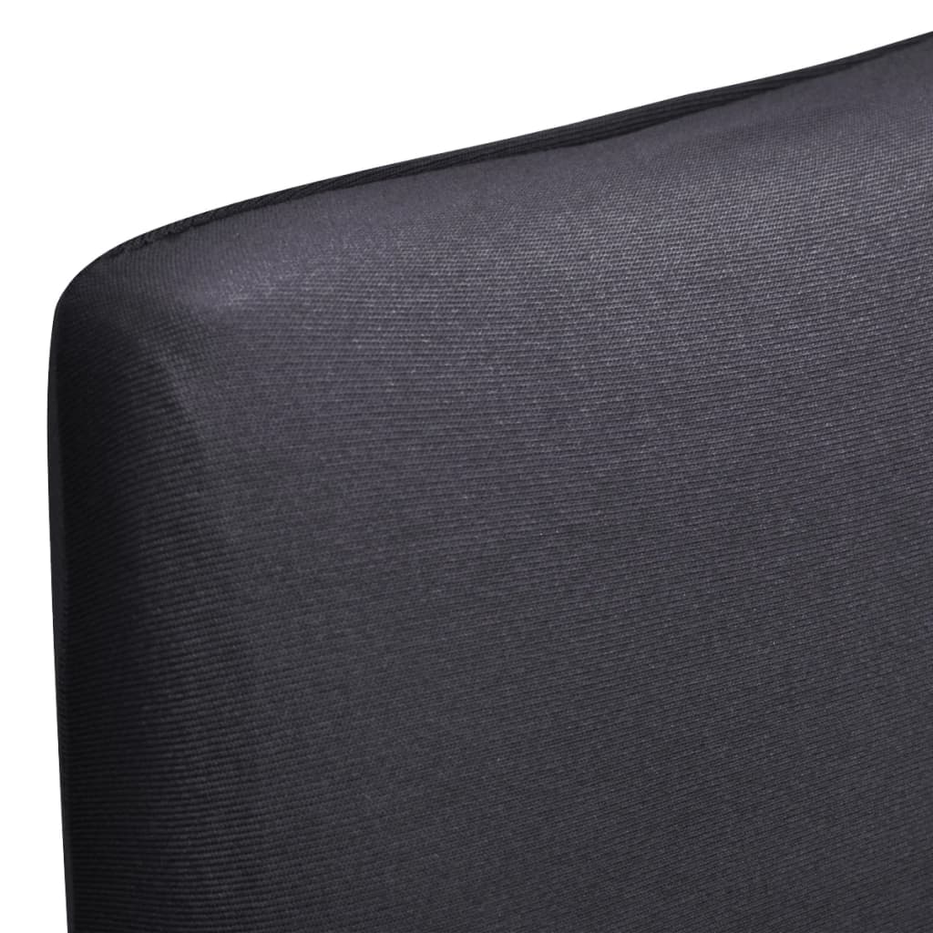 Stoelhoezen Stretch Recht Kleurig 6 Antraciet
