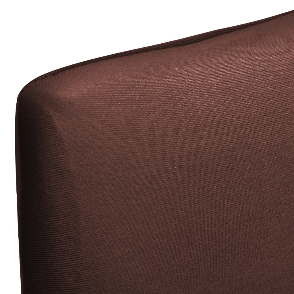 Stoelhoezen Stretch Recht 6 Bruin
