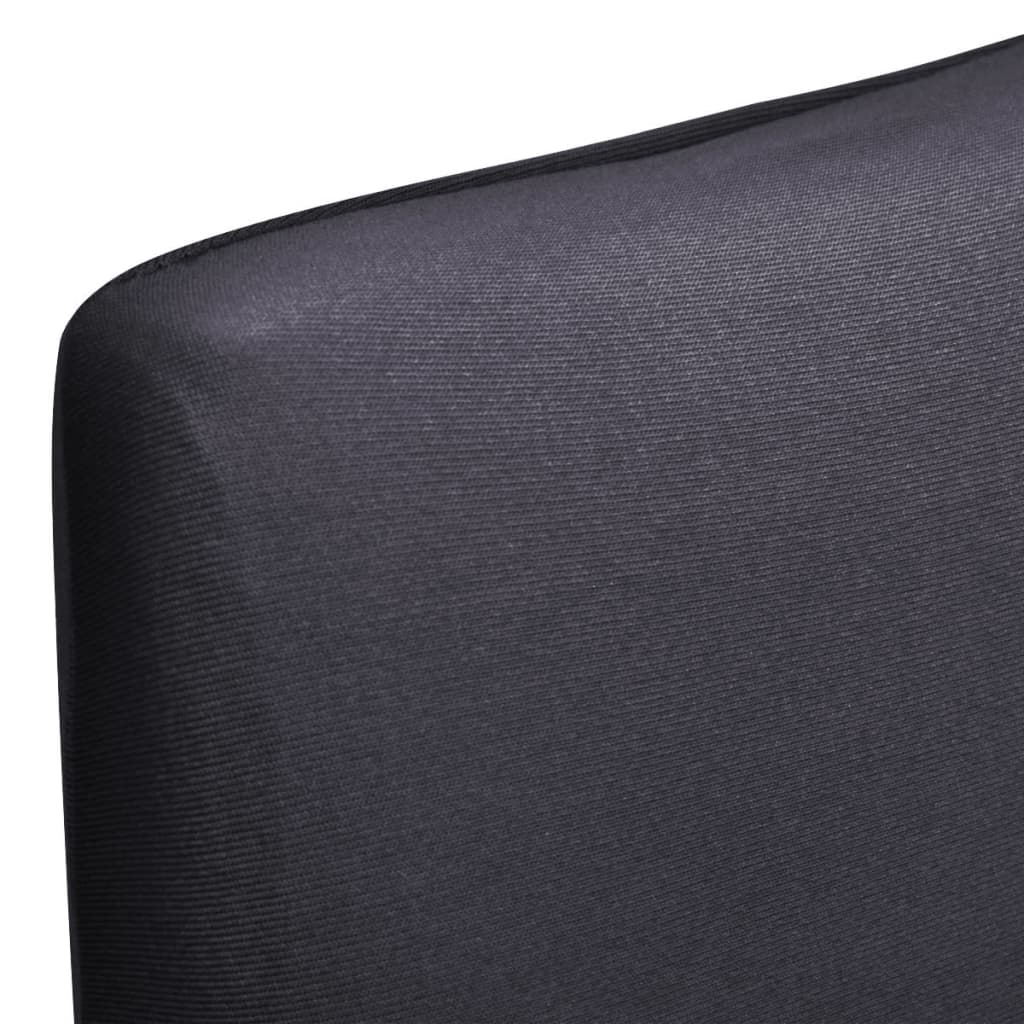 Stoelhoezen Stretch Recht Kleurig 4 Antraciet