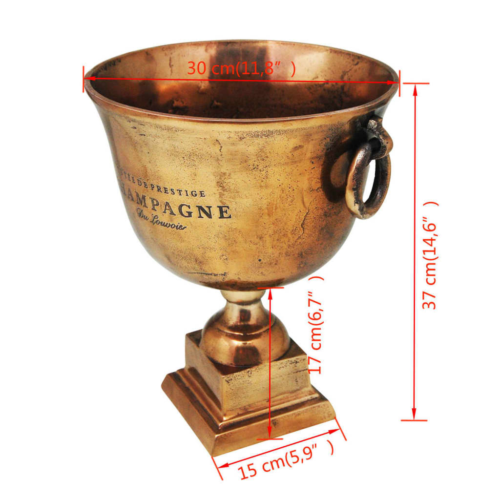 Prijzenbeker Champagnekoeler Koperbruin