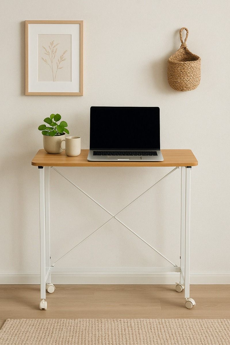 Ceruzo Wandtafel - 80X40X75 Cm - Inklapbaar Tafelblad - Wit