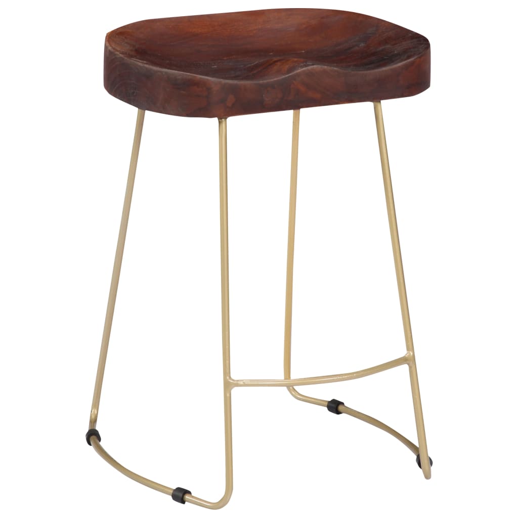 Gavin Barkrukken Massief Mangohout 46 x 38 x 52 cm Donkerbruin