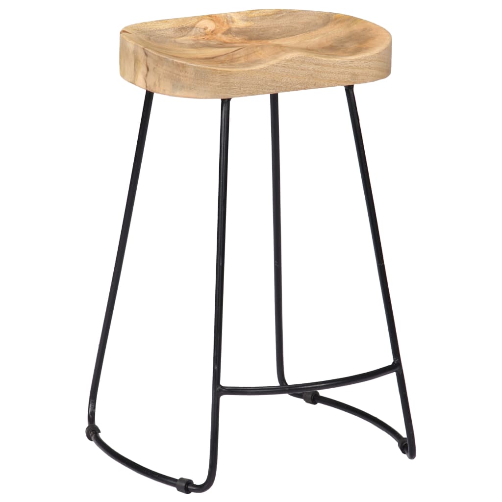 Gavin Barkrukken Massief Mangohout 45 x 40 x 62 cm Lichtbruin