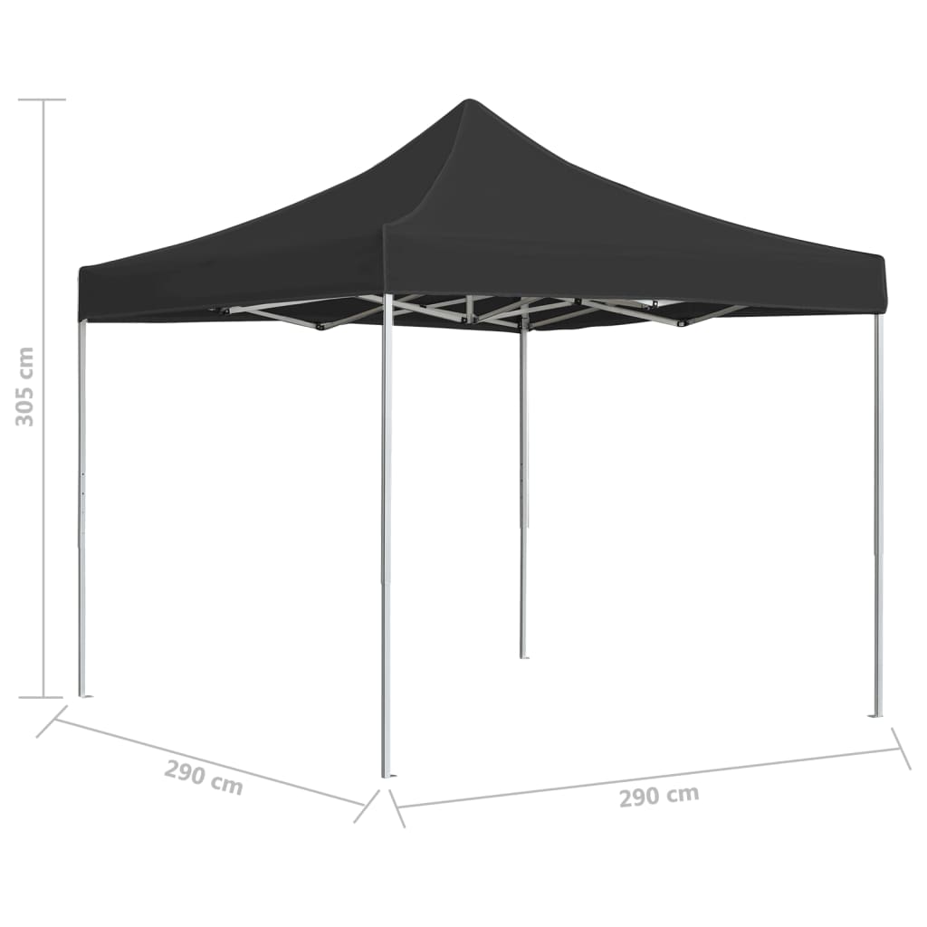 Partytent Professioneel Inklapbaar 3X3 M Aluminium Antraciet 3 x 3 m
