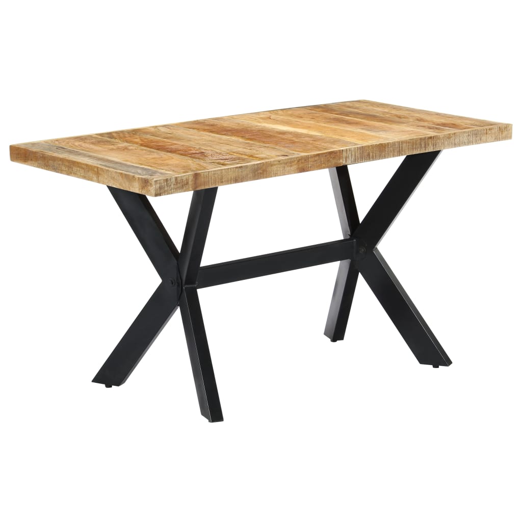 Eettafel Massief Ruw Mangohout 140 x 70 x 75 cm Lichtbruin